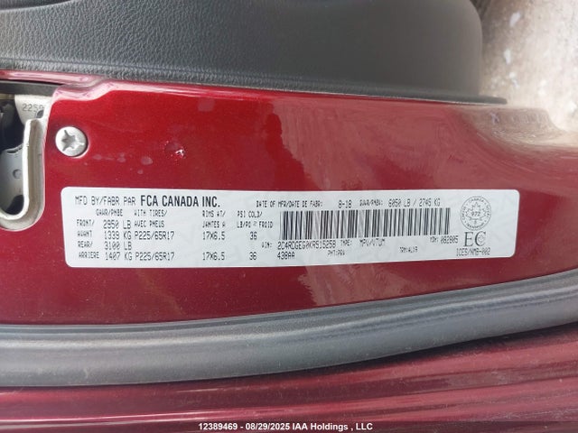 Dodge Grand Caravan 2019 2C4RDGEG0KR515258 Image 9