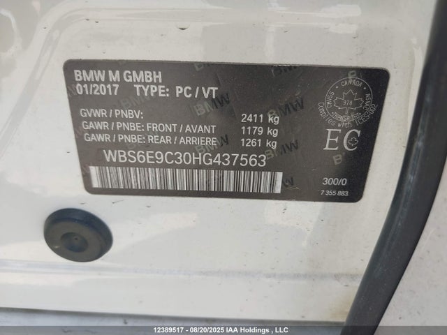WBS6E9C30HG437563 BMW 2017