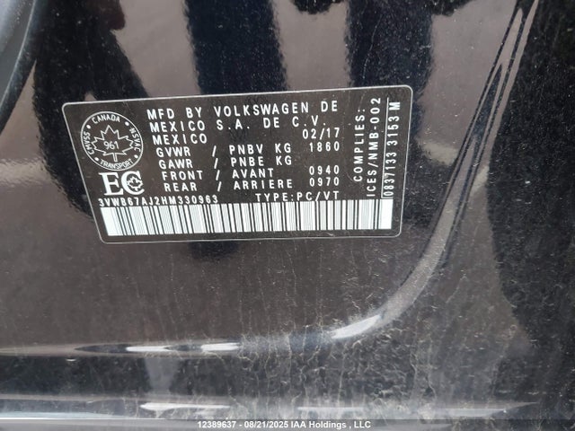 3VWB67AJ2HM330963 Volkswagen 1.4 tsi