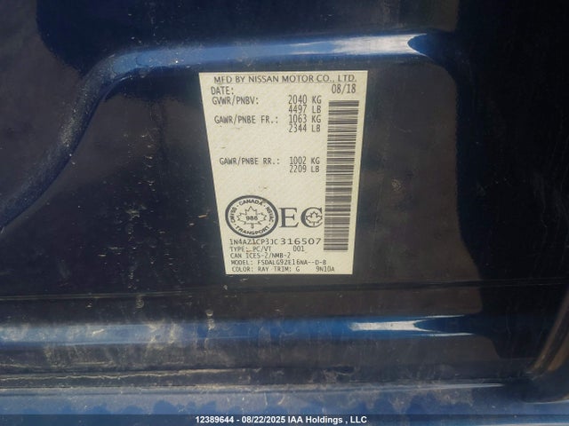 1N4AZ1CP3JC316507 Nissan Leaf