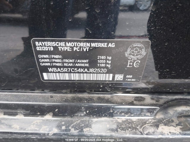 BMW 2019 2019 WBA5R7C54KAJ82520 Image 9