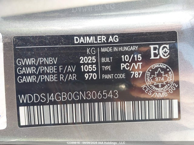 Mercedes-Benz CLA-Class 2016 WDDSJ4GB0GN306543 Image 9