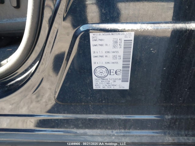 5N1DL0MMXHC521058 Infiniti QX60