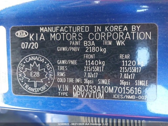 KNDJ33A10M7015616 KIA Soul