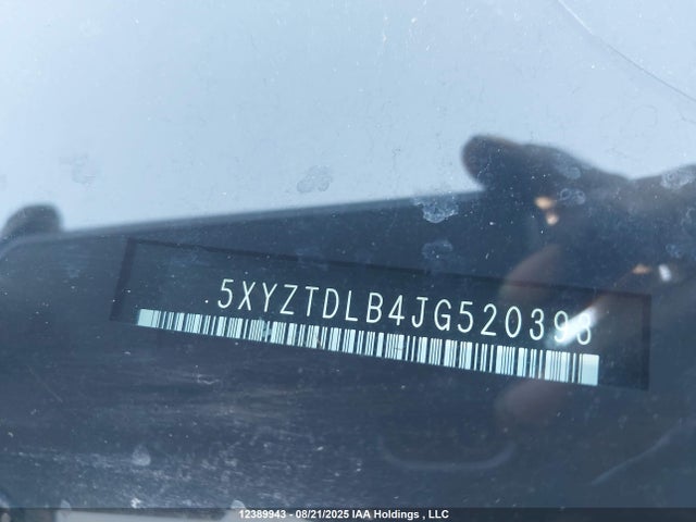 5XYZTDLB4JG520393 Hyundai gdi theta ii