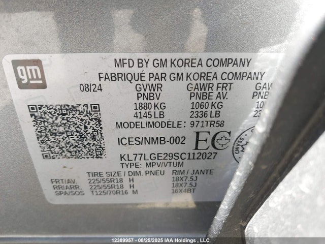 KL77LGE29SC112027 Chevrolet lih