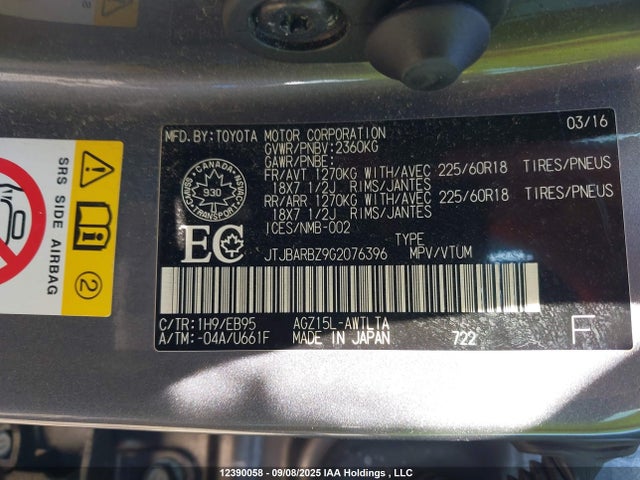 JTJBARBZ9G2076396 Lexus 8ar-fts