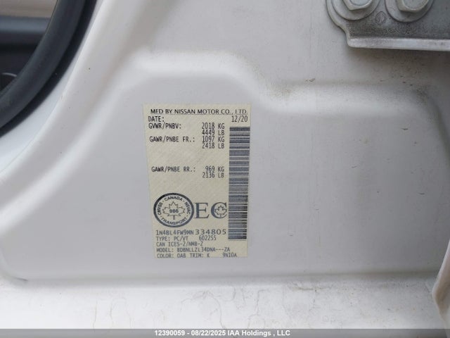 Nissan Altima 2021 1N4BL4FW9MN334805 Image 9