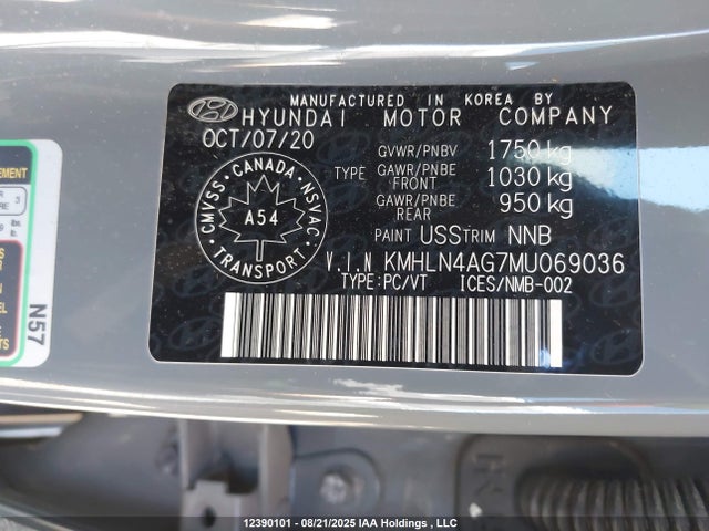 KMHLN4AG7MU069036 Hyundai mpi nu pe