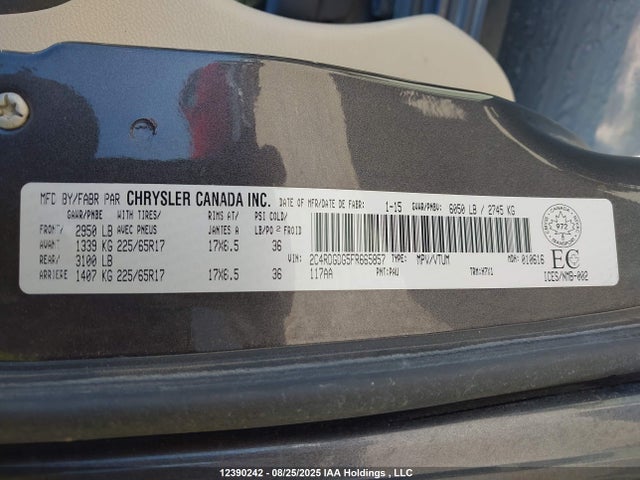 2C4RDGDG5FR665857 Dodge Grand Caravan