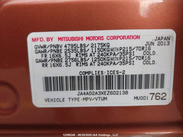 JA4AD2A3XEZ602138 Mitsubishi mivec