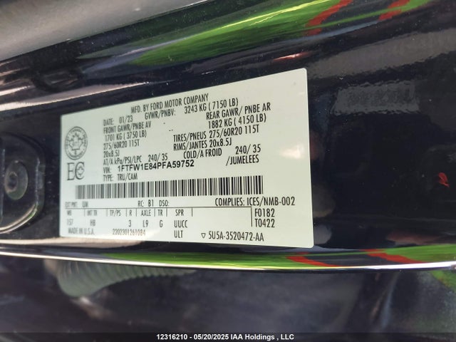 1FTFW1E84PFA59752 Ford gtdi