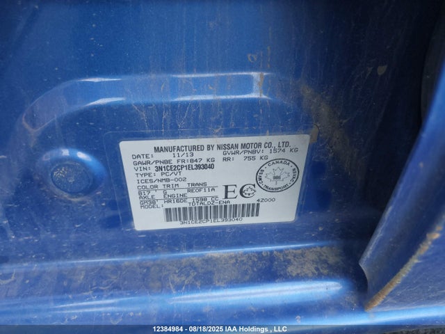 3N1CE2CP1EL393040 Nissan VERSA NOTE