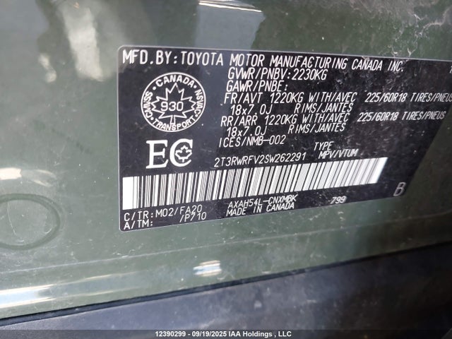 Toyota a25a-fxs 2025 2T3RWRFV2SW262291 Image 19