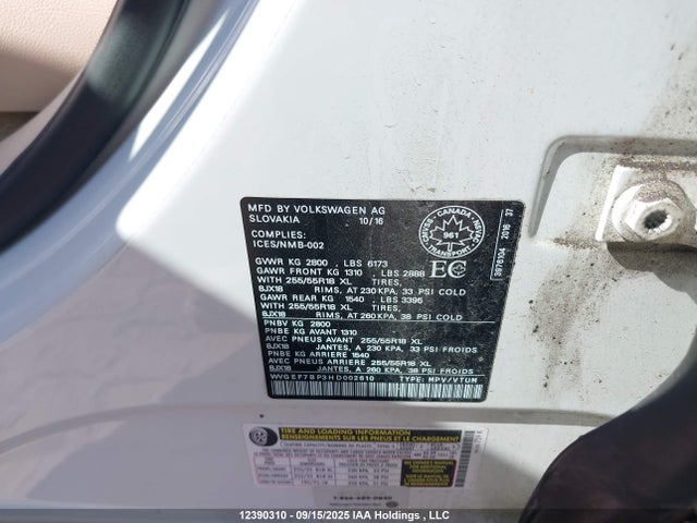 WVGEF7BP3HD002610 Volkswagen 3.6l Fsi