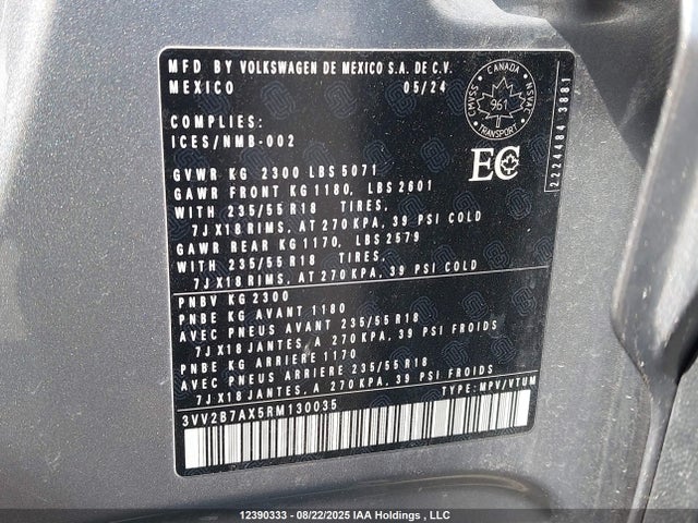 Volkswagen tsi 2024 3VV2B7AX5RM130035 Image 18