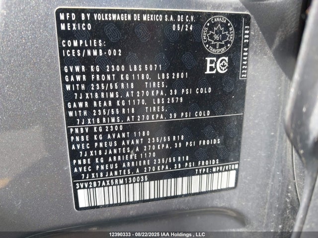 Volkswagen tsi 2024 3VV2B7AX5RM130035 Image 9
