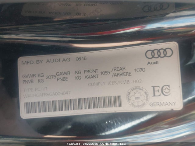 WAUHGAFR5GA006047 Audi A5