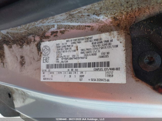 Ford F-250 2019 1FTBF2B67KED78312 Image 20