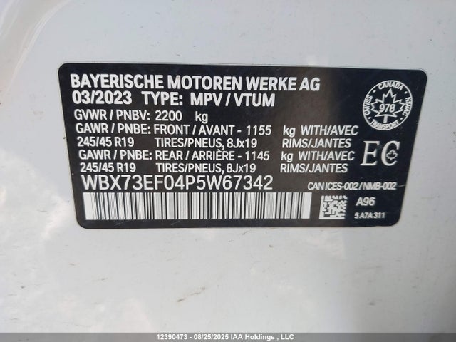 BMW X1 2023 WBX73EF04P5W67342 Image 9