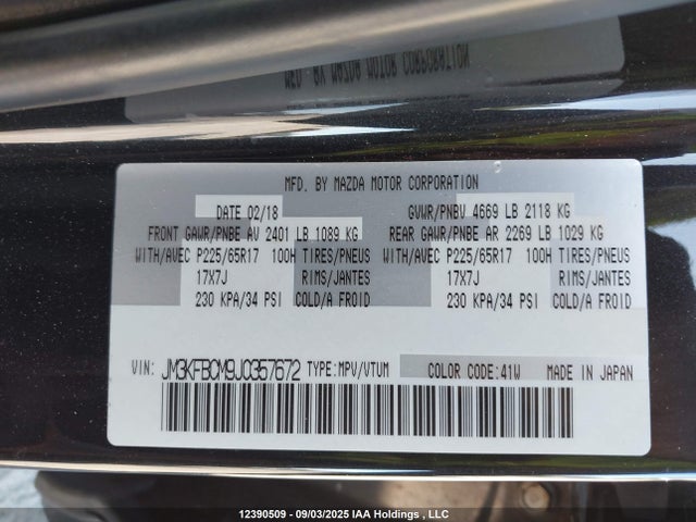 Mazda py cylinder deactivation 2018 JM3KFBCM9J0357672 Image 9