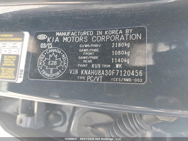 KIA dohc gdi nu 2015 KNAHU8A30F7120456 Image 9