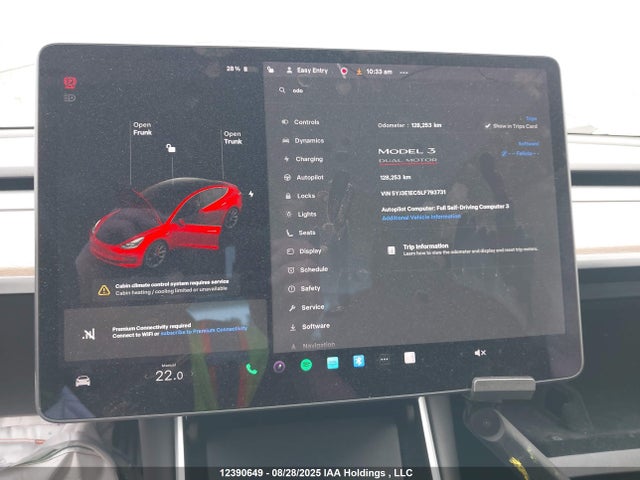 5YJ3E1EC5LF793731 Tesla MODEL 3