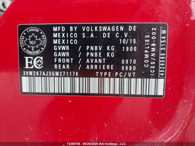 3VW267AJ3GM271176 Volkswagen Jetta
