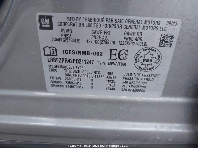 Buick lsy 2023 LRBFZPR42PD211247 Image 9