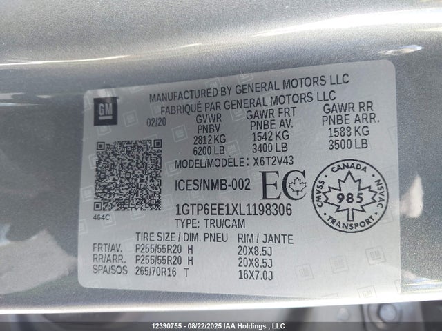 1GTP6EE1XL1198306 GMC lwn - direct injection, xlde