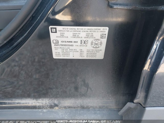 GMC lea - e85 max, aluminum 2016 2GKFLTEK9G6358409 Image 17