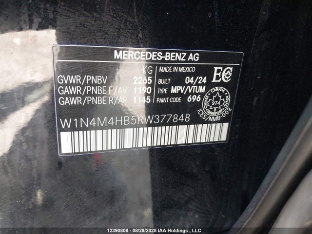 W1N4M4HB5RW377848 Mercedes-Benz m260