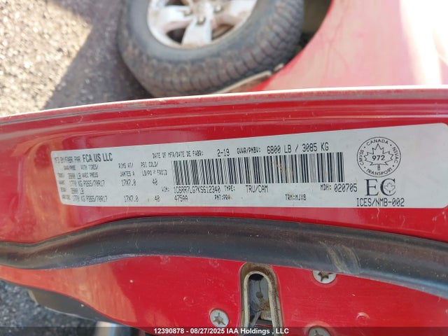 1C6RR7LG7KS612340 RAM 2019