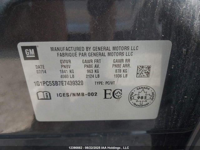 1G1PC5SB7E7439320 Chevrolet LUV