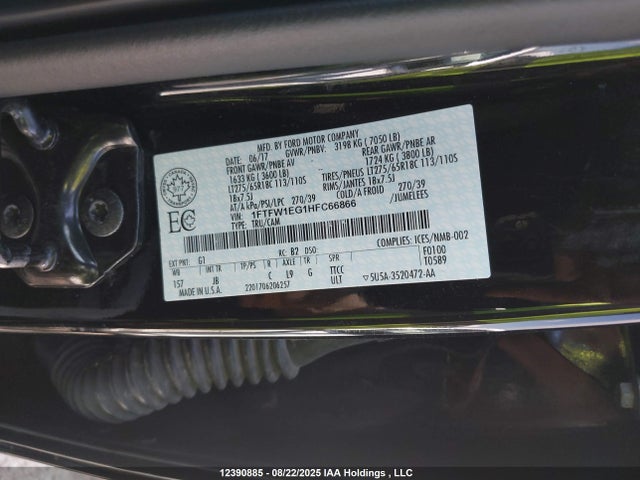 1FTFW1EG1HFC66866 Ford gtdi