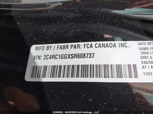 2C4RC1GGXSR608737 Chrysler Pacifica