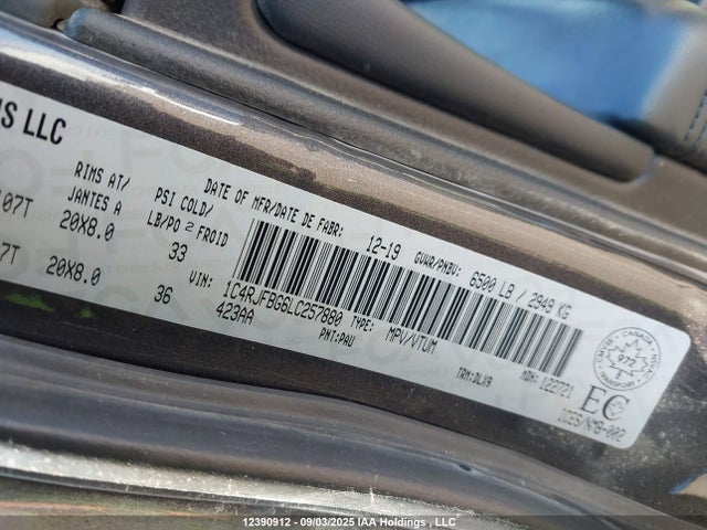 1C4RJFBG6LC257880 Jeep Grand Cherokee