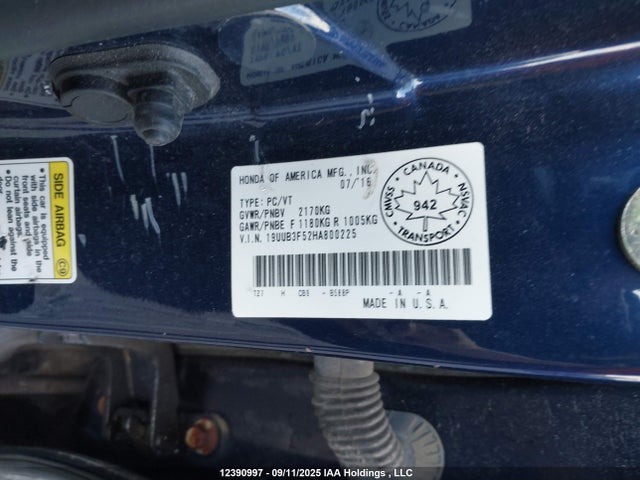 19UUB3F52HA800225 Acura j35y6