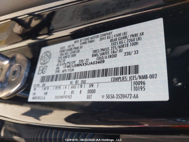 Ford dragon gtdi 2025 1FMCU9MNXSUA03409 Image 9