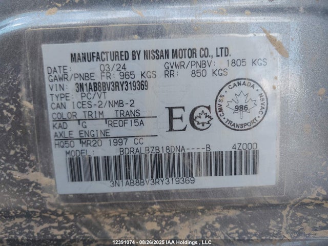 3N1AB8BV3RY319369 Nissan 2024