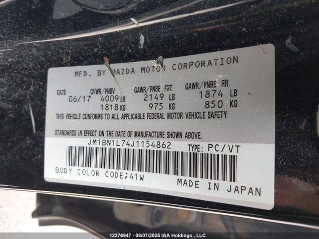JM1BN1L74J1154862 Mazda pe