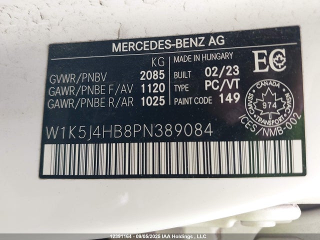 W1K5J4HB8PN389084 Mercedes-Benz m260