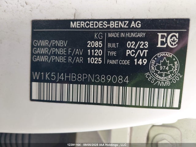 W1K5J4HB8PN389084 Mercedes-Benz m260