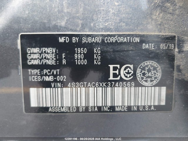 4S3GTAC6XK3740569 Subaru Impreza