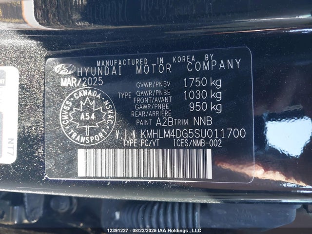 KMHLM4DG5SU011700 Hyundai mpi nu pe