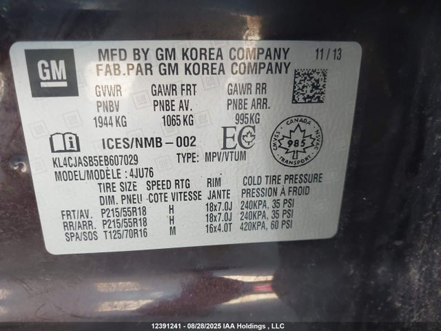 Buick Encore 2014 KL4CJASB5EB607029 Image 9
