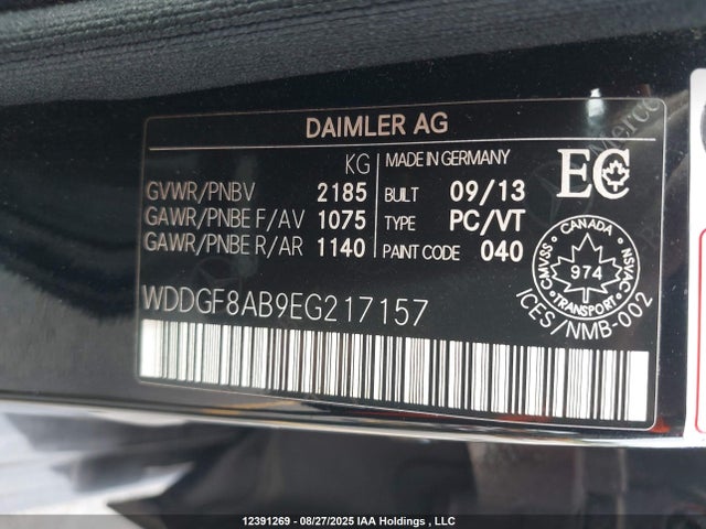 WDDGF8AB9EG217157 Mercedes-Benz C-Class