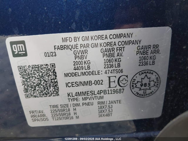 KL4MMESL4PB119687 Buick l3t