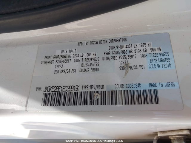 JM3KE2BE1E0399191 Mazda pe