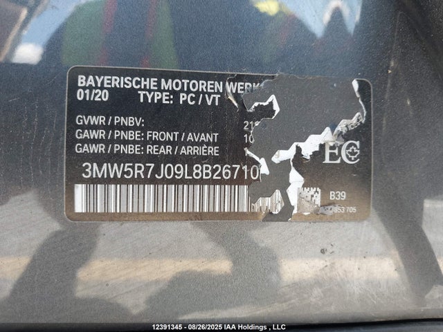 3MW5R7J09L8B26710 BMW 330I